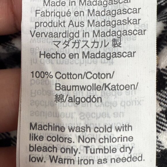 EUC Women's J. CREW Gingham Half-Zip Flannel Pullover Shirt | Size XXL - Picture 6 of 7